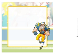 American Football Dude (Blue and Yellow) 8x8 Insert