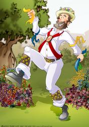 Morris Dancer Dude A4.
