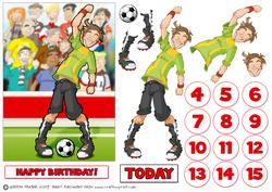 Football Dude Green and Black Kit Age.
