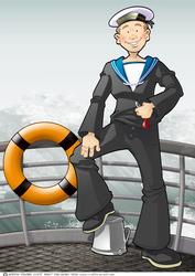 Navy Sailor Dude A4.