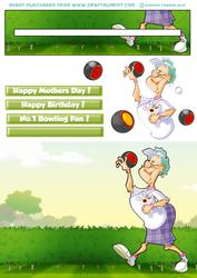 Lawn Bowls Lady Penny Slider.