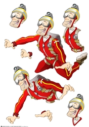 Skydiver Dude Decoupage Sheet