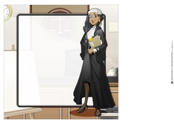 Lawyer/barrister Dudess II 8x8 Quick Card Insert