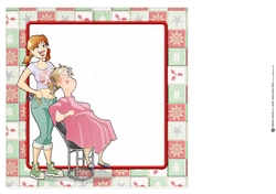 Hairdresser Dudess Christmas 8x8 Insert