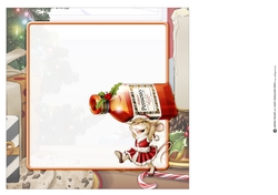 Mrs Christmas Brandy Mouse 8x8 Insert