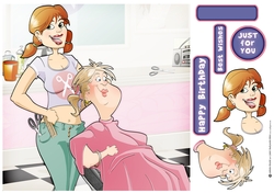 Hairdresser Dudess 8x8 Card Front