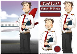 Airline Pilot Dude (Red)