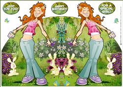 Curly Red Head Girl Shaped.