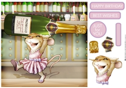 Mrs Wine Mouse 8x8 Quick Card
