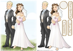 Wedding Couple with Baby