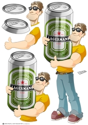 Lager Dude Decoupage Sheet