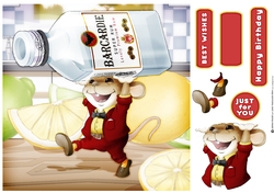 Mr Rum Mouse 8x8 Quick Card