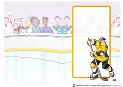 Ice Hockey Dude Yellow and Black Insert