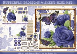 BUTTERFLY BLOSSOMS 4 SHEET MINI KIT PURPLE