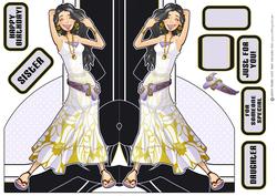 White and Gold Girl Shaped.