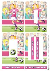 Pink and Purple Football Girl Inverted Pyramid.