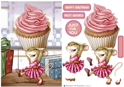 Mrs Cup Cake Mouse (Pink)