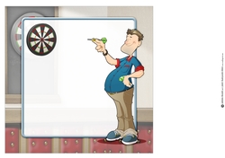 Darts Dude Blue 8x8 Insert