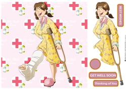Get Well Soon Dudess 3 8x8 Quick Card