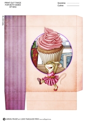 Mrs Cup Cake Mouse (Pink) Mini Gift Bag