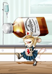 Nurse Mouse Get Well Soon A4