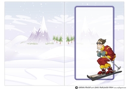 Skier Dude Red Insert