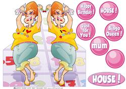 Bingo Queen Shaped.
