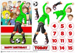 Football Dude Bright Green and Black Kit Age.