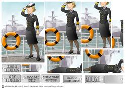 Wren Lady with Battleship. (female Military) Pyramid.