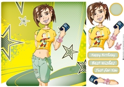 Teen Text Dudess 8x8 Quick Card