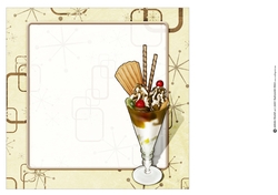 Ice Cream Sundae Chocolate 8x8 Insert