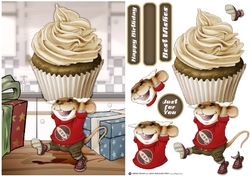 Mr Cup Cake Mouse (Chocolate)