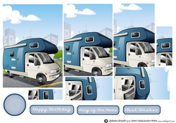 Mobile Home Blue Pyramid