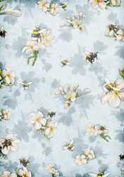 Bee Life Backing Paper Blue
