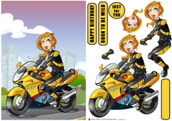 Biker Chick Yellow