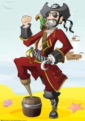 Pirate Dude Red A4
