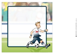 Football Dude White, Blue Fade 8x8 Insert