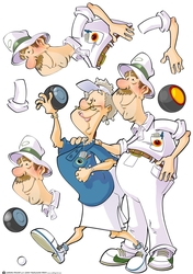 Bowling Dudes Couple 2 Decoupage Sheet