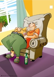 Lazy Dad Orange  A4