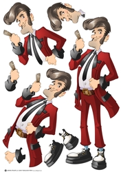 Teddy Boy Dude Decoupage Sheet