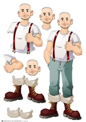 Skinhead Dude Decoupage Sheet