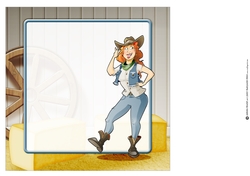 Line Dancer Lady Blue 8x8 Insert