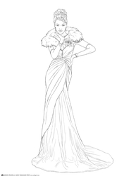 Art Deco Lady Freya Digital Stamp