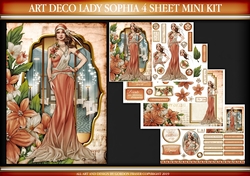 Art Deco Lady Sophia 4 Sheet Mini Kit Peach