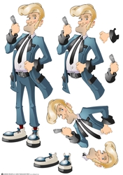 Teddy Boy Dude Blond Decoupage Sheet