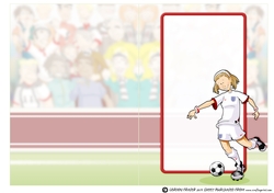 White and Red Football Girl Insert
