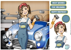 Mechanic Dudess 8x8 Quick Card