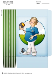Lawn Bowls Lady 3 Mini Gift Bag