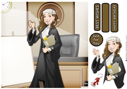 Lawyer/barrister Dudess 2 8x8 Quick Card