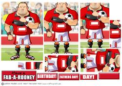 Red, Black and White Footballer Dude Ii Pyramid.
